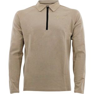 Sweater LA Luxe Lounge half zip Beige heren/dames katoen XS