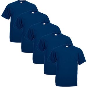Fruit of the Loom - 5 stuks Valueweight T-shirts Ronde Hals - Navy - 3XL
