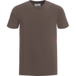 Purewhite - Heren Regular fit T-shirts Crewneck SS - Brown - Maat XXL