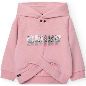 Boboli - Fleece Hoodie - Roze - 12 Maanden - Meisjes