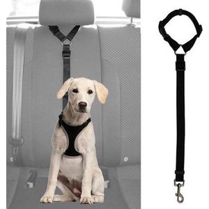 WiseGoods - Premium Hondengordel Auto - Hondenriem - Gordel Voor Hond - Autogordel - Veiligheid Voor Hond - Verstelbaar - Zwart