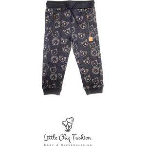 Little Chiq baby joggingbroek | Dierenvriendjes print met tailleband | 0-24 maanden