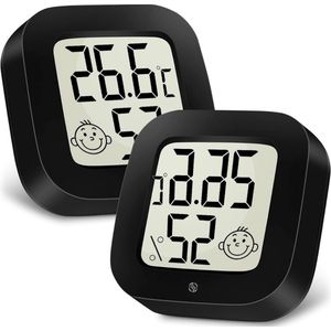 Equivera Huisthermometer - Kamerthermometer - Binnenshuis - Digitale Thermometer - Hygrometer