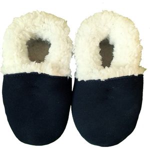 Babyslofjes winter suede van Baby-slofje - Donkerblauw maat 23/24