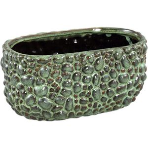 PTMD Danillo Bloempot - 24 x 14 x 11 cm - Keramiek - Groen