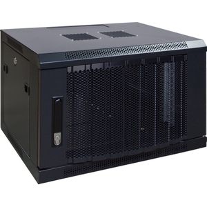 DSIT 6U wandkast met geperforeerde deur 600x450x368mm - serverbehuizing - serverrack - serverkast - 19 inch