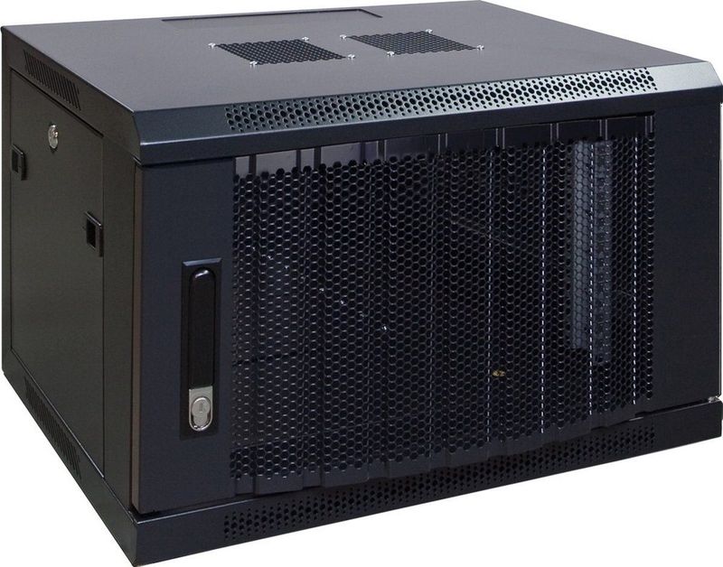 DSIT 6U wandkast met geperforeerde deur 600x450x368mm - serverbehuizing - serverrack - serverkast - 19 inch