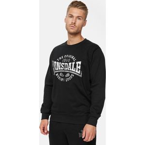 Lonsdale Sweatshirt Badfallister Rundhals Sweatshirt schmale Passform Black/White/Grey-XXL