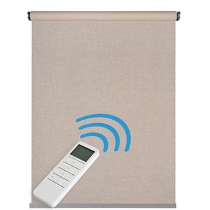 Storesdeco - Motorgecontroleerd Opaco blackout, afstandsbediening, Beige 180x250 cm