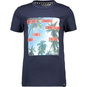Moodstreet shirt met korte mouwen blauw met print voor jongens - maat 86/92