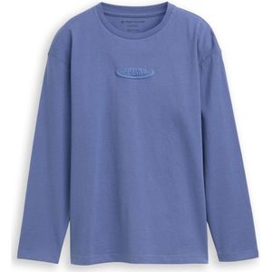 TOM TAILOR - Shirt - Blauw - Lange Mouw - Ronde Hals
