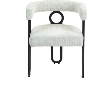 Merax 2-delige Set Chenille Eetkamerstoelen - Luxe Design met Ronde Rugleuning - Comfortabele Moderne Stoelen voor Eetkamer - Woonkamer en Kantoor