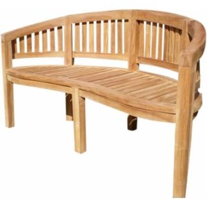 Bananen - Tuinbank - 150 cm - Rechte Rugleuning - Teak