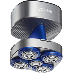Elektrisch Kaal Scheerapparaat voor Heren - IPX7 Waterdicht, 5 Magnetische Scheerkoppen, Snelladen Type C