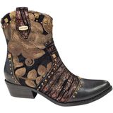 Laura Vita - HICNIO 20 - Enkellaarsje - Zwart met Goud - Leer Combi