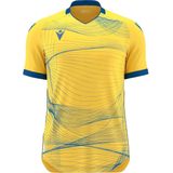Macron Wyvern Eco Shirt Korte Mouw Heren - Geel / Royal | Maat: 3XL