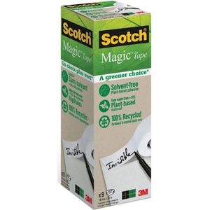 Scotch® Magic™ Tape ""A Greener Choice"", Kartonnen Toren, 19 mm x 33 m, 9 Rollen/Toren