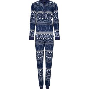 Rebelle - Dames Pyjama set Chrissy - Blauw - Katoen - Maat 48
