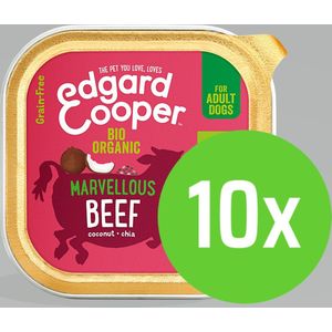 Edgard & Cooper Adult Bio Organic Beef 100 gram - 10 kuipjes NL-BIO-01