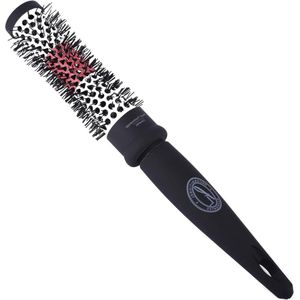 Kleine ronde haarborstel voor het elimineren van kroezen en vliegende haren - beschermt het haar tegen warmte - met thermochrome technologie.