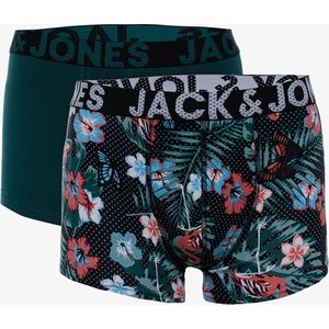 Jack & Jones boxershorts 2-pack bloemenprint - Zwart - Maat S