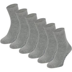 Dames Antislip Sokken - Zwart - Katoen - 6 Paar