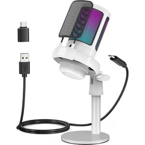 DailySupplies® Microfoon - Gaming Microfoon - Microfoon Kinderen en Volwassenen - Wit