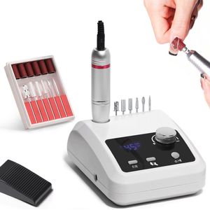 Elektrische Nagelvijl Ultimate Edition - Nagelfrees - Manicure & Pedicure Set - Draadloos & Oplaadbaar - 45.000RPM - Hand & Voetbediening - Wit