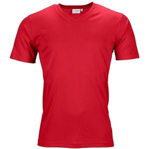 Fusible Systems - Heren Actief James and Nicholson T-Shirt met V-Hals (Rood)