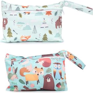 wasbare luiers - set van 2 stuks met ritssluiting Blauw