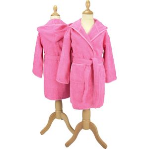 ARTG® Boyzz & Girlzz - Kinder Badjas met Capuchon - Rose - Pink - Maat 152/164