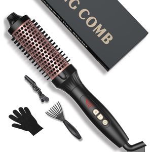 Ronde verwarmingsborstel 3-in-1 met LCD en temperatuurinstelling 120 °C - 210 °C, geschikt voor elk haartype