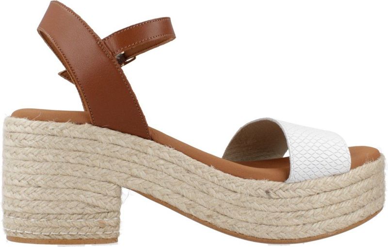 Popa - Abaka Snake - Sandalen - Wit - Leer - Hoge Hak met Plateau