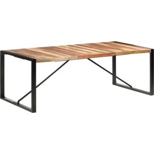 vidaXL - Eettafel - 220x100x75 - cm - massief - hout