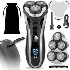 2-in-1 Scheerapparaat Mannen met Trimmer S1111 + 2 Extra Scheerkoppen - Sansbeauté® - Nat & Droog – Precisietrimmer - Elektrisch - Electric Shaver - Waterproof