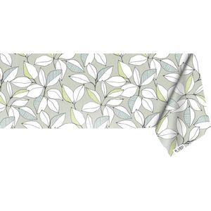 Raved Tafelzeil Lichtgroene Bladeren  140 cm x  350 cm - PVC - Afwasbaar