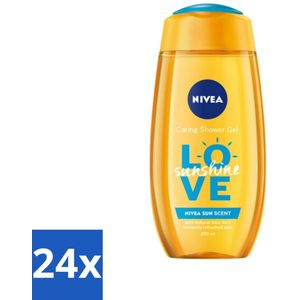Nivea - Verzorgende Douchegel - Love Sunshine - 250 ml - Voordeelverpakking - 24 stuks
