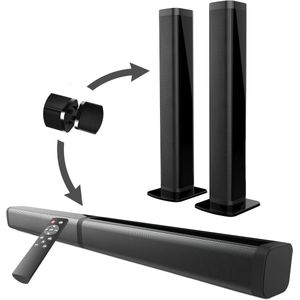 IBETTERTEC 2-in-1 Soundbar met Bluetooth Verbinding - Deelbare Stereo Bluetooth Speaker Soundbar zwart