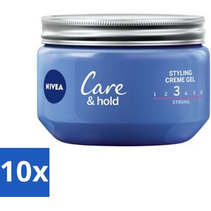 10 x NIVEA - Stylingscrèmegel - Verzorging & Stevigheid - Reinigt Onmiddellijk De Poriën - 150 ml - Haarkleur - Haartypen - Haartypen - Haartypen