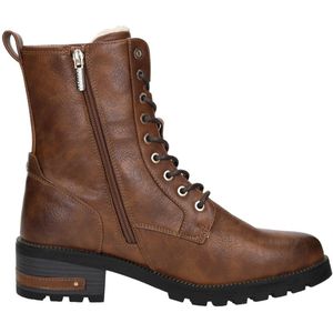 Mustang - Veterschoenen Hoog - Cognac - Casual Schoenen