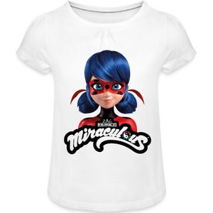 Miraculous Ladybug Met Logo Meisjes T-Shirt Met Plooien