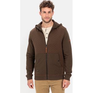 camel active Gewatteerd sweatjack met capuchon - Maat menswear-XXL - Bruin