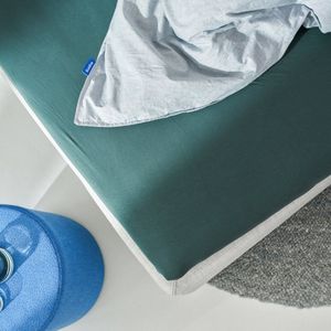 Auping Jersey 190 hoeslaken voor splittopper - 180/200 x 200/210/220 cm - Groen - Biologisch katoen