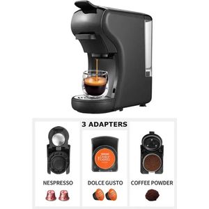 Luxe 4 in 1 Koffiemachine - Koffiezetapparaat - Koffie Automaat - Automatisch - Geschikt voor Nespresso, Dolce Gusto, Koffiepoeder, Koffiepads - Zwart