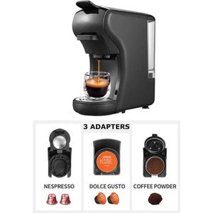 One stop shop - Luxe 4 in 1 Koffiemachine - Koffiezetapparaat - Koffie Automaat - Automatisch - Geschikt voor Nespresso, Dolce Gusto, Koffiepoeder, Koffiepads - Zwart