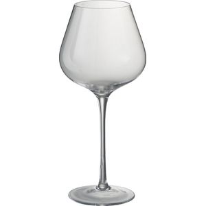 J-Line drinkglas Breed - witte wijn - kristalglas - 6 stuks