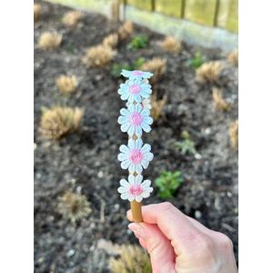 Diadeem - Meisjes diadeem - Haarband madelief wit met Roze - Meisjes haarband - Haarbandjes - Haaraccessoires - Haaraccessoires voor meisjes - Handmade - Gouden diadeem - Bruiloft - Haaraccessoires Bruiloft - Cadeautje