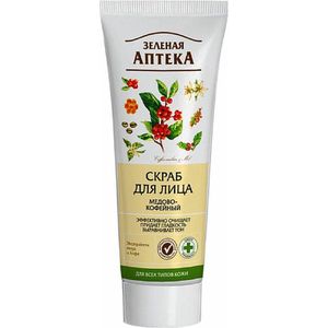 Gezicht scrub - honing en cafeïne - hersteld de huid - brengt elasticiteit - glanzend huid 75ml