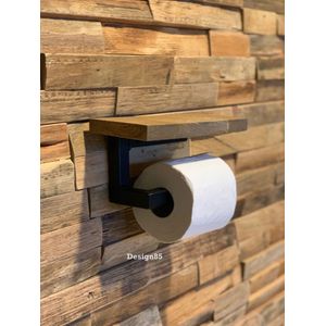 Design85 Industriele WC rolhouder - Metaal - Zwart