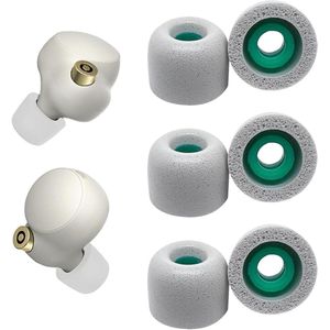 Allecto Plus - Traagschuim Oordopjes voor Draadloze Oortjes - Geschikt voor Oplaadcase - Maat M - Grijs